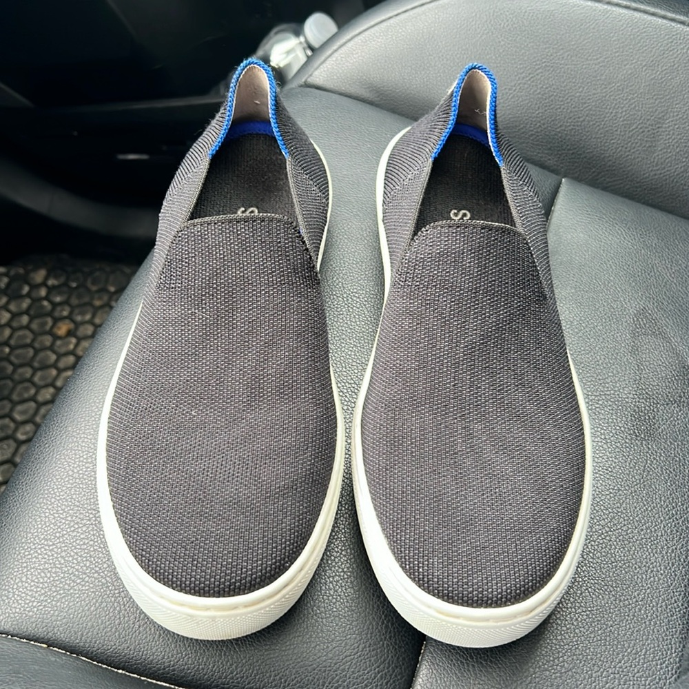 Rothy's The Original Slip On Sneaker in Navy, size 8